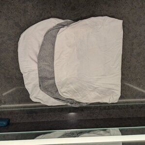 Three Burts Bees Baby fitted bassinet sheets